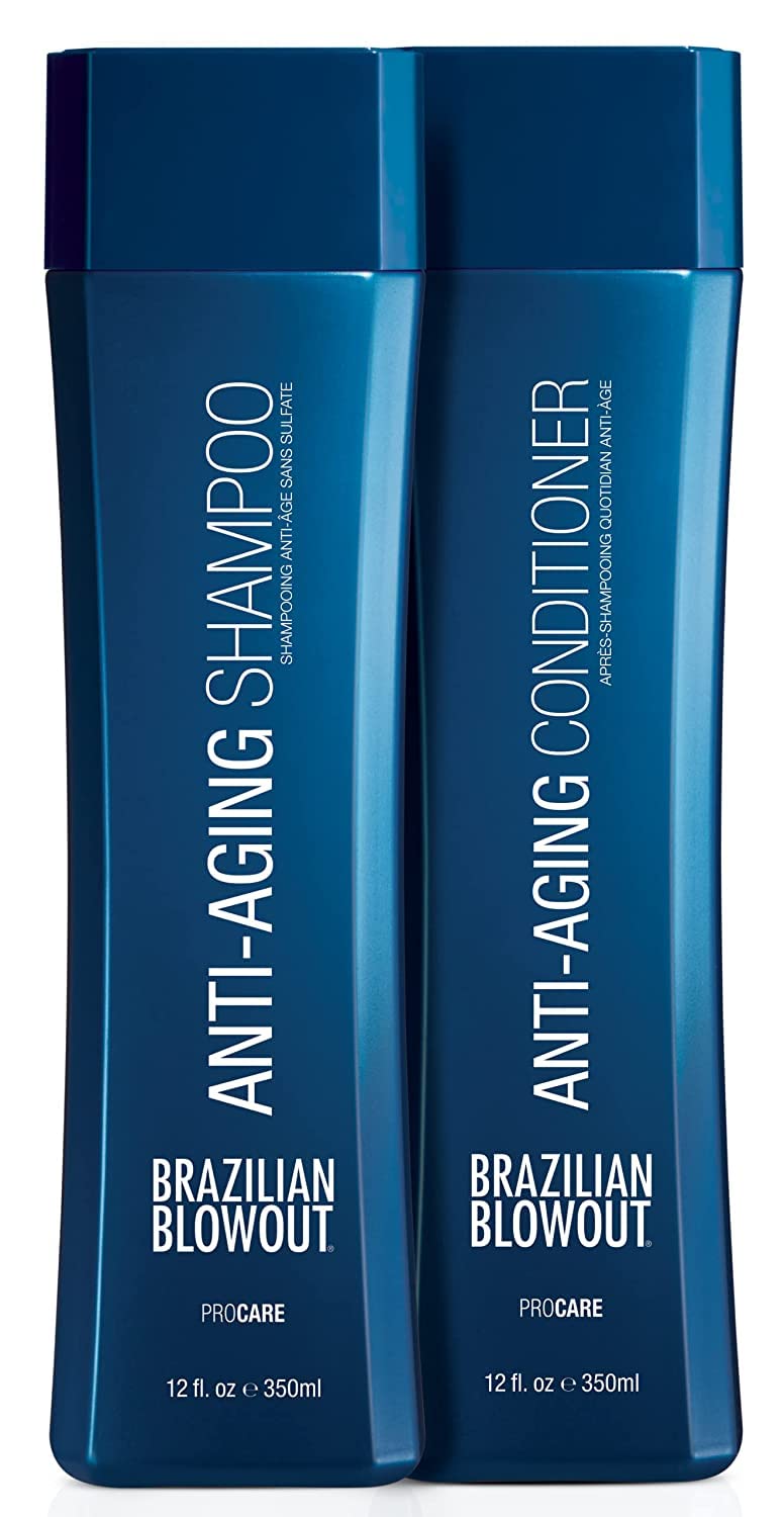 BRAZILIAN BLOWOUT champú botella: limpia suavemente y aporta brillo juvenil.