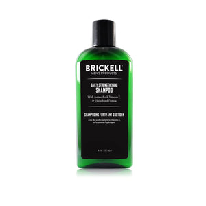 Brickell Champú diario para hombres, frasco frontal, sensación fresca y cabello más fuerte