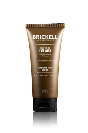 Brickell limpiador gel clarificante rostro, controla el brillo sin resecar.