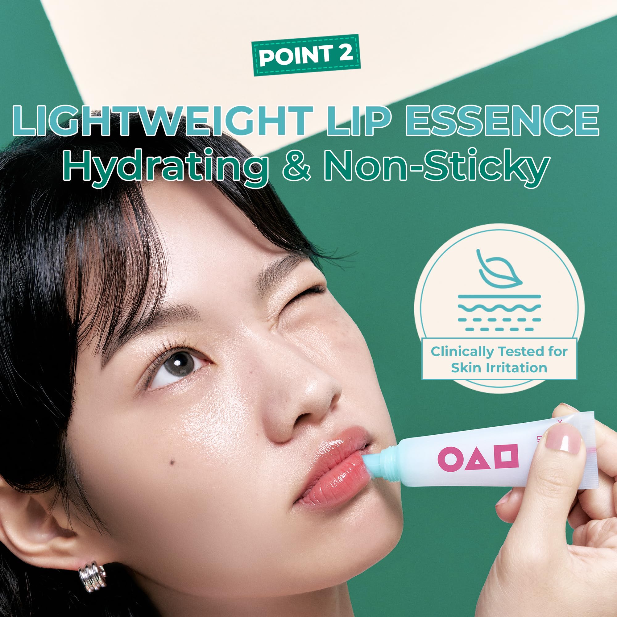 Aplicación diaria de BRING GREEN Lip Essence para labios hidratados