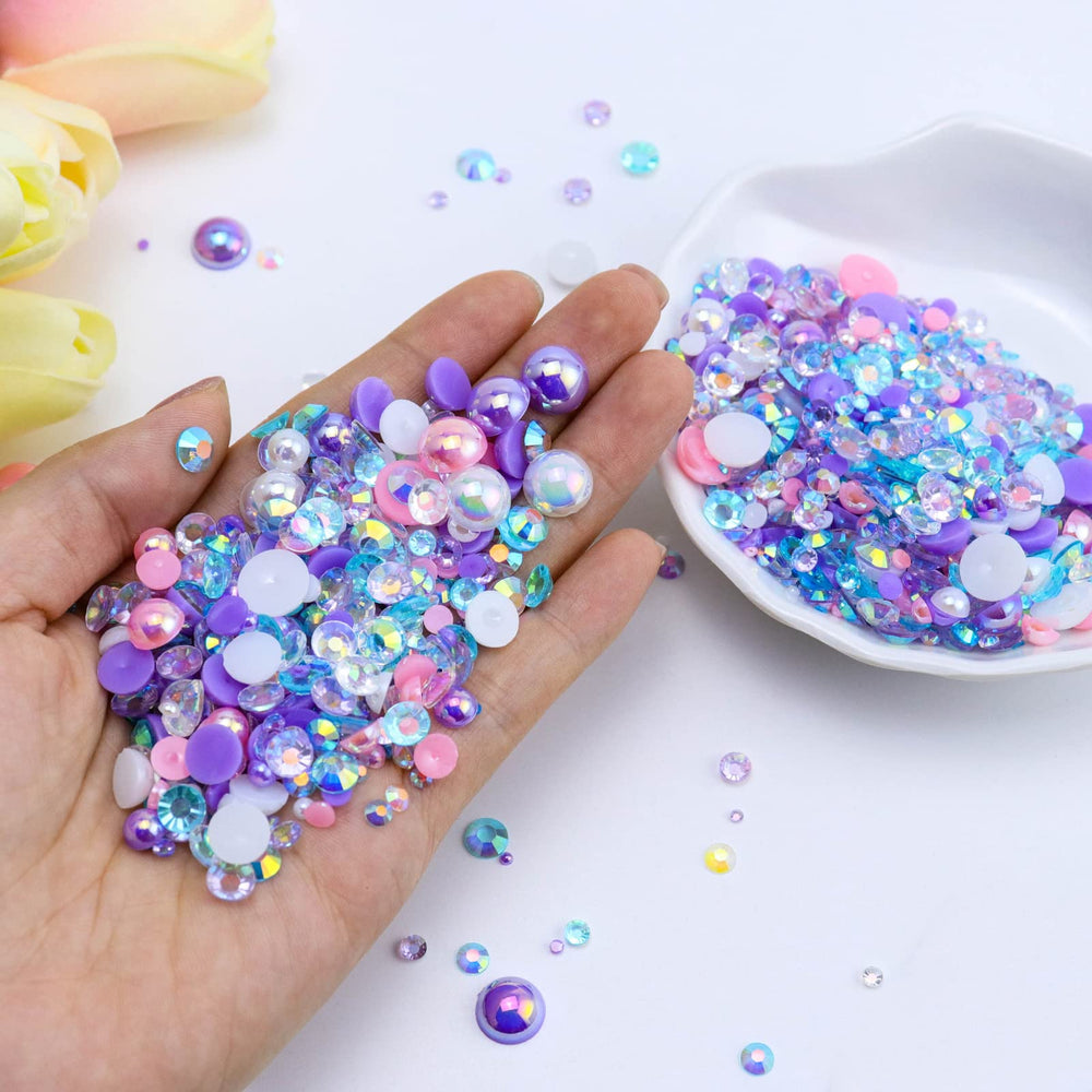 Briskbloom rhinestones flatback 2mm-6mm para uñas y proyectos brillantes.