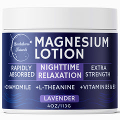 Brookethorne Naturals crema noche magnesio lavanda para ritual de relajación nocturna.