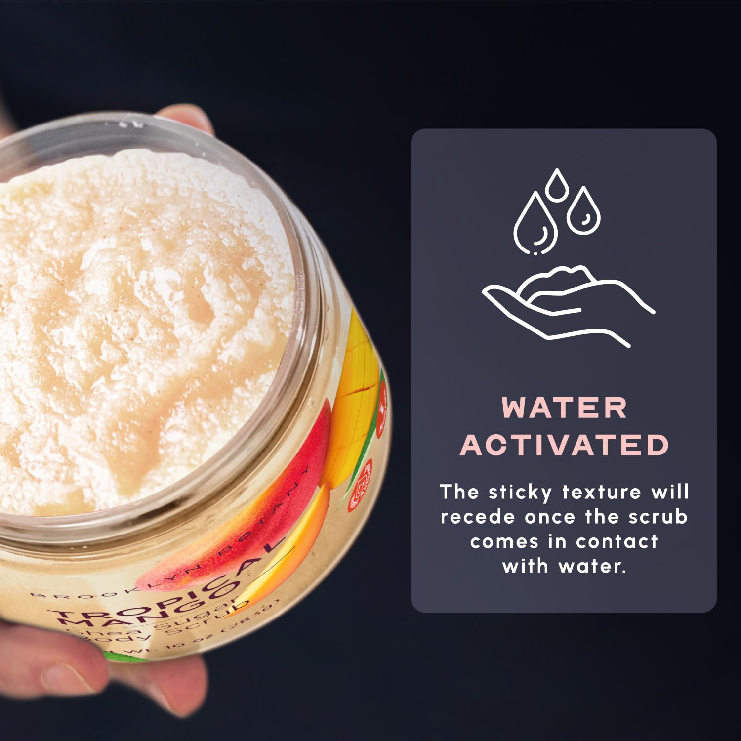 Brooklyn Botany Scrub, ideal para ducha o baño, exfoliación suave.