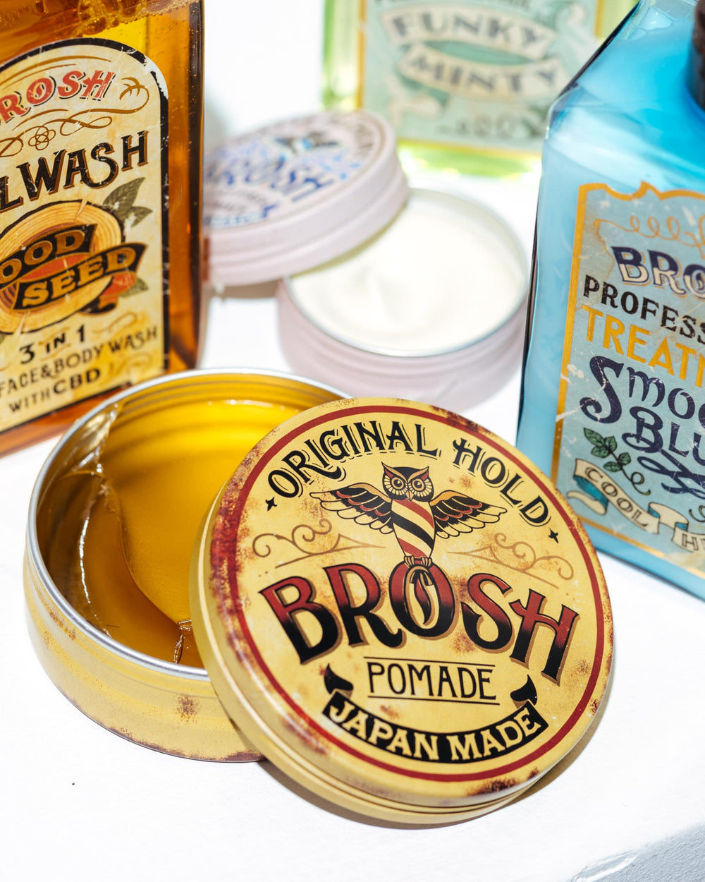 BROSH Original pomada uso diario, lavado fácil y sin residuo.