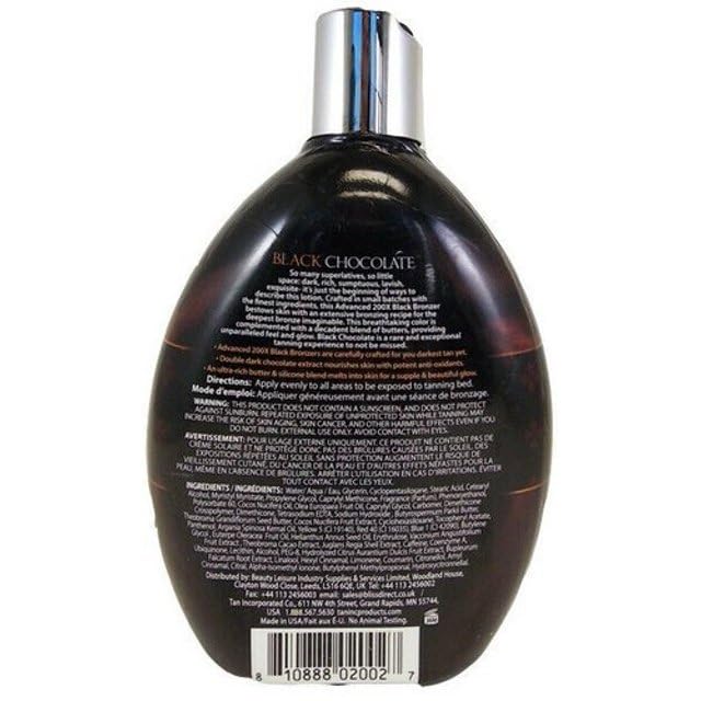 Brown Sugar Black Chocolate bronceador 200x, resultado duradero con color dorado natural