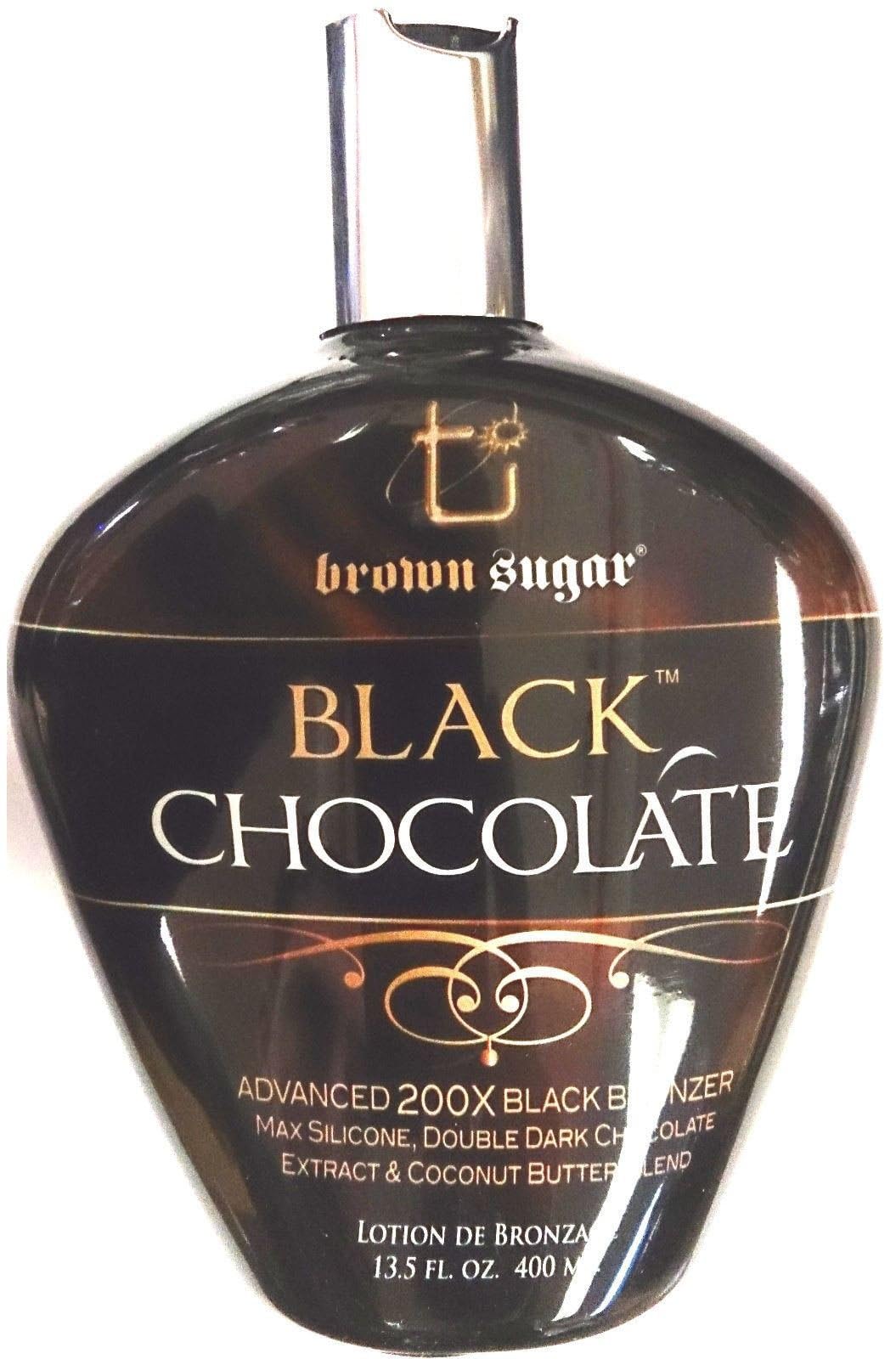 Brown Sugar Black Chocolate bronceador 200x, textura sedosa para piel suave y uniforme