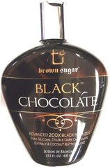 Brown Sugar Black Chocolate bronceador 200x, textura sedosa para piel suave y uniforme