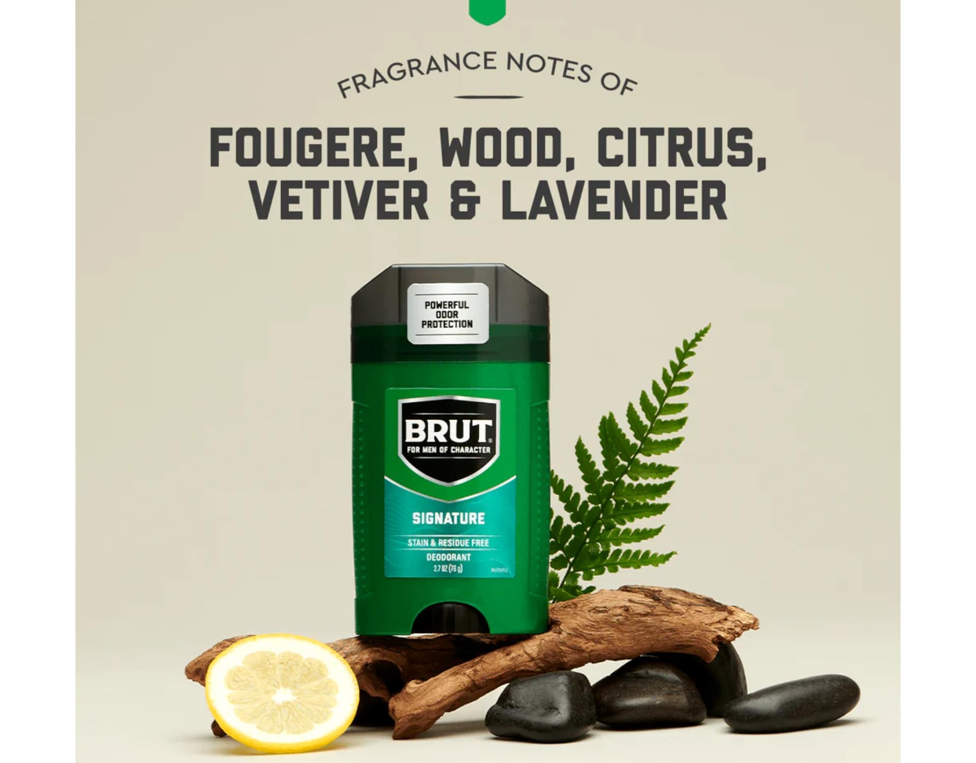 Envase Brut Aroma Clásico con diseño retro para el tocador