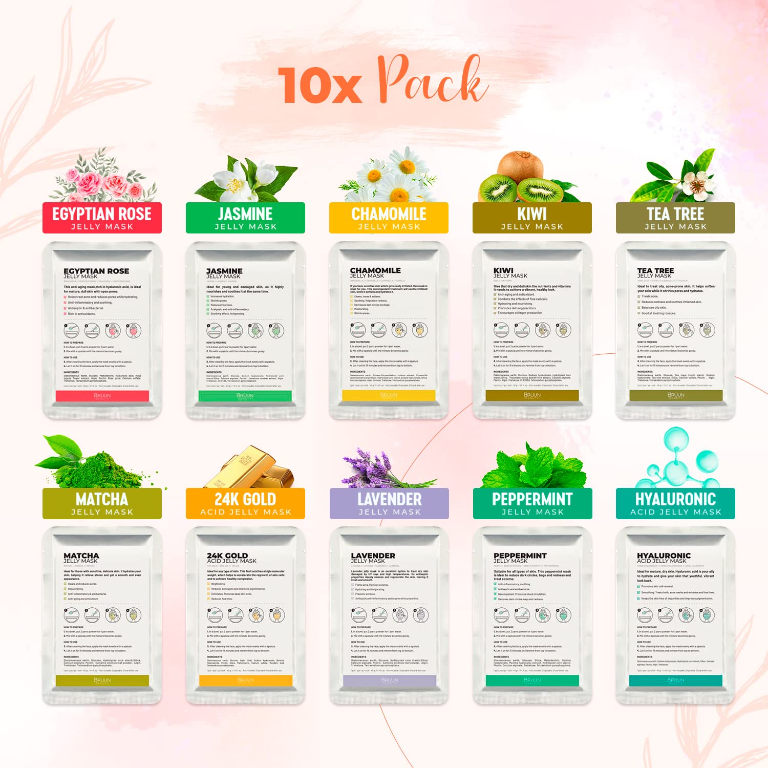 BRÜUN polvo para mezclar y capa de dermalinfusion para piel suave
