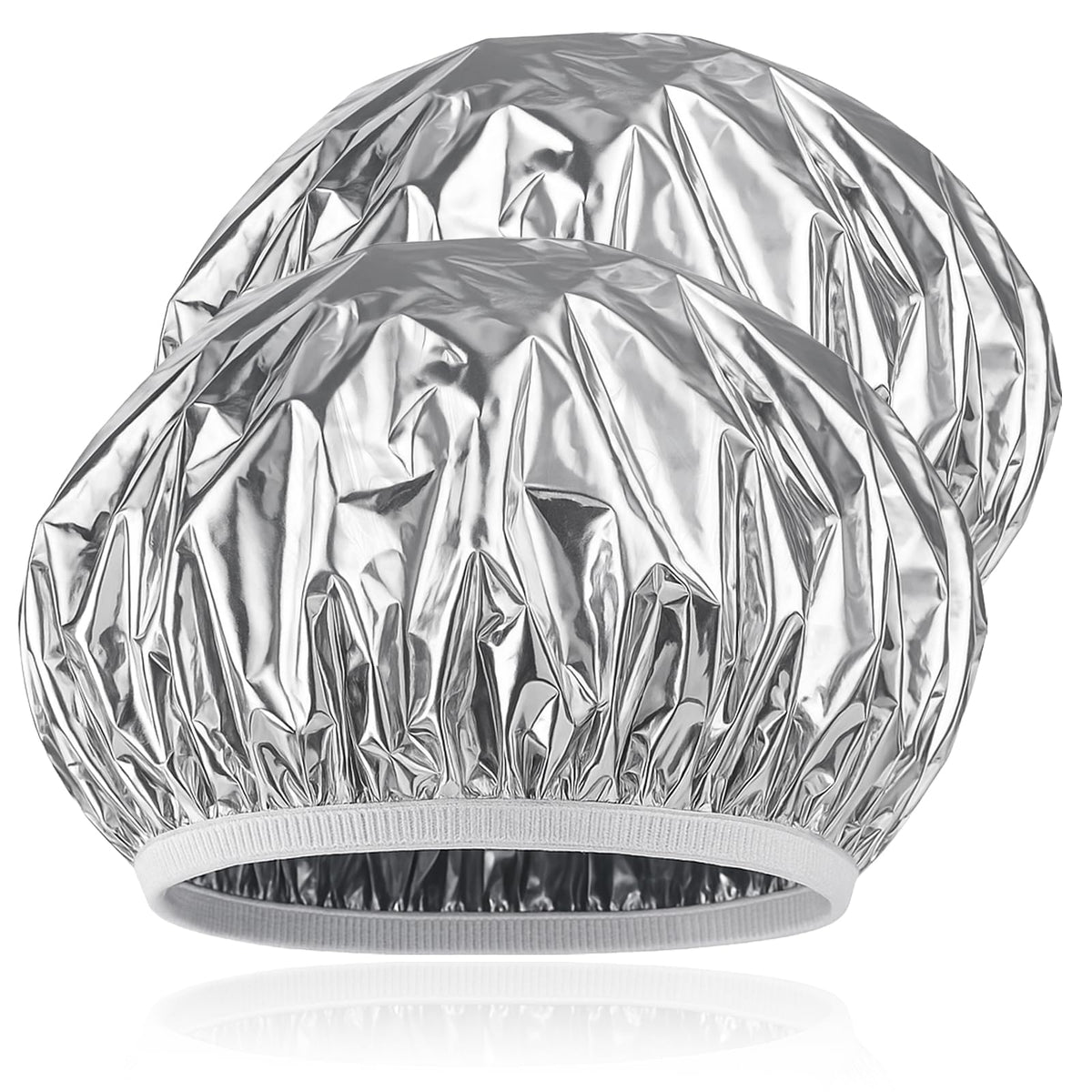 Brvlsoc gorra de calor con aluminio, vista frontal, para tratamientos capilares en casa.