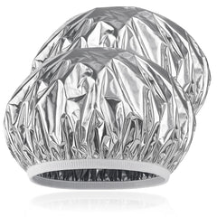 Brvlsoc gorra de calor con aluminio, vista frontal, para tratamientos capilares en casa.