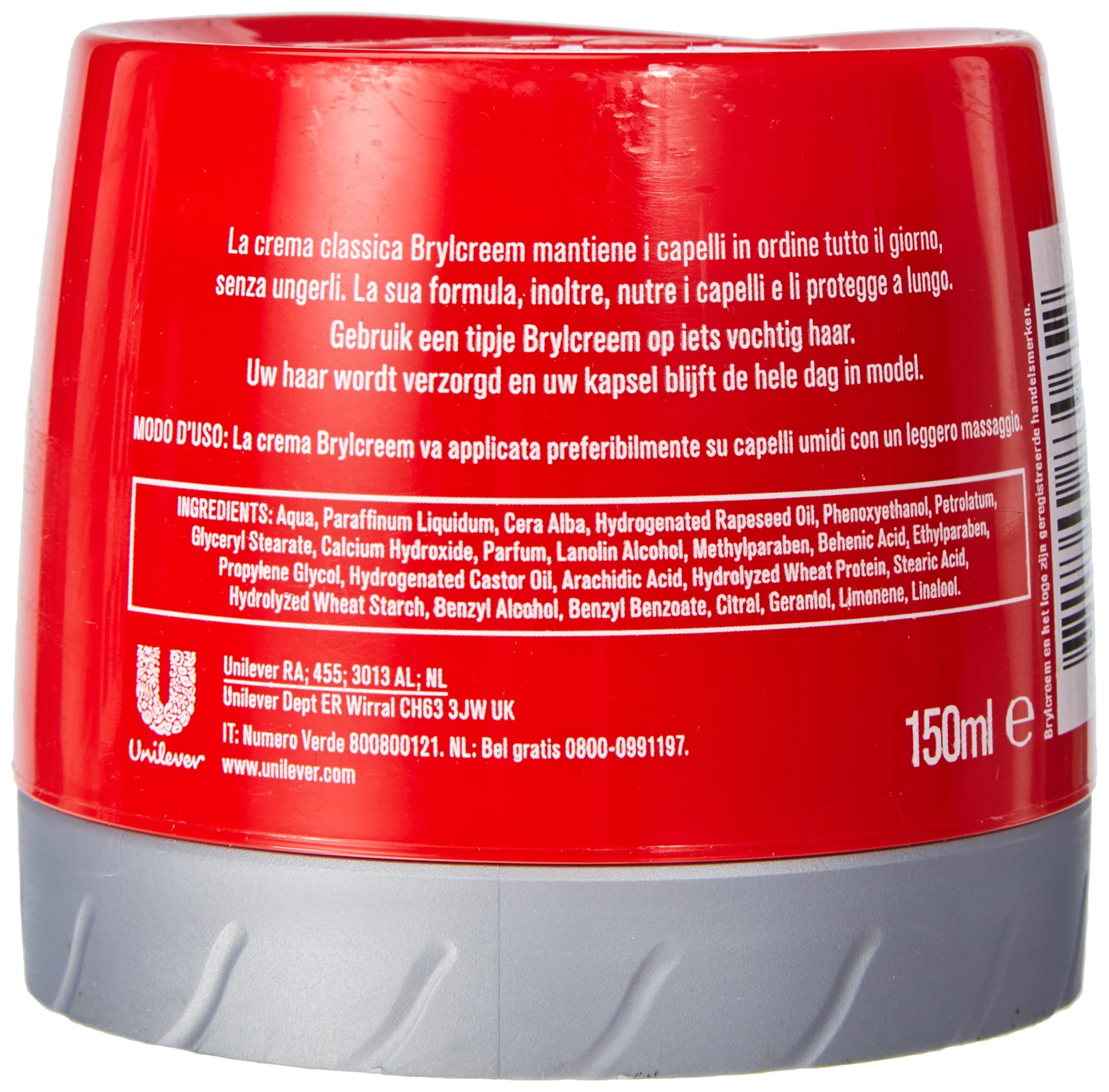 Brylcreem Original envase brillante: presentación compacta para uso diario.