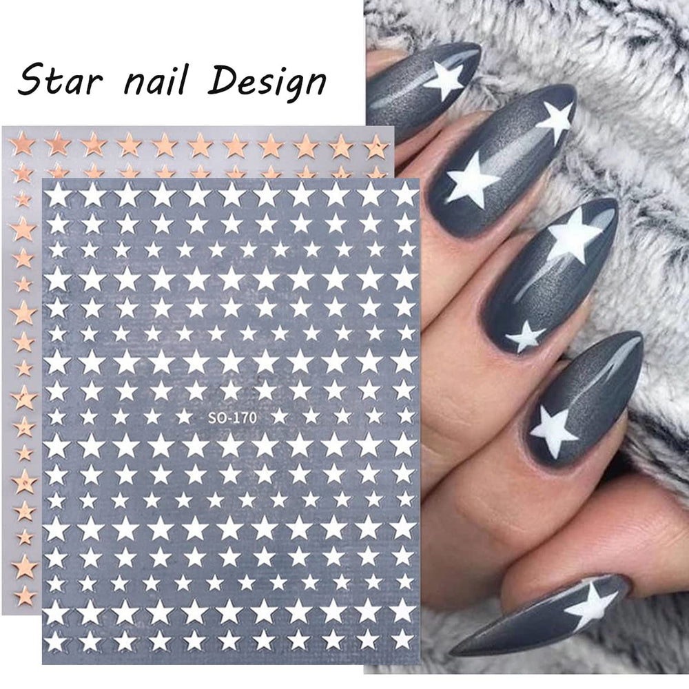 BSBTBZ Estrellas oro rosado, acabado lujo para uñas brillantes.
