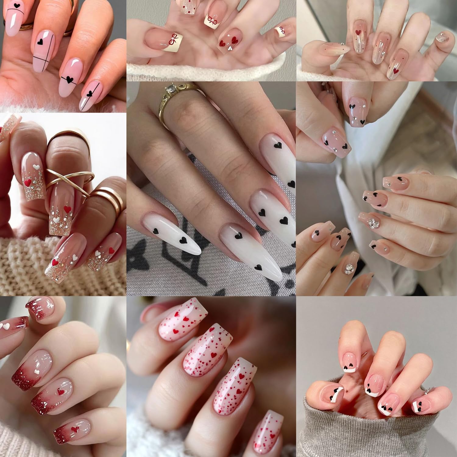 BSBTBZ Pegatinas de corazón 3D, añade elegancia a la manicura.