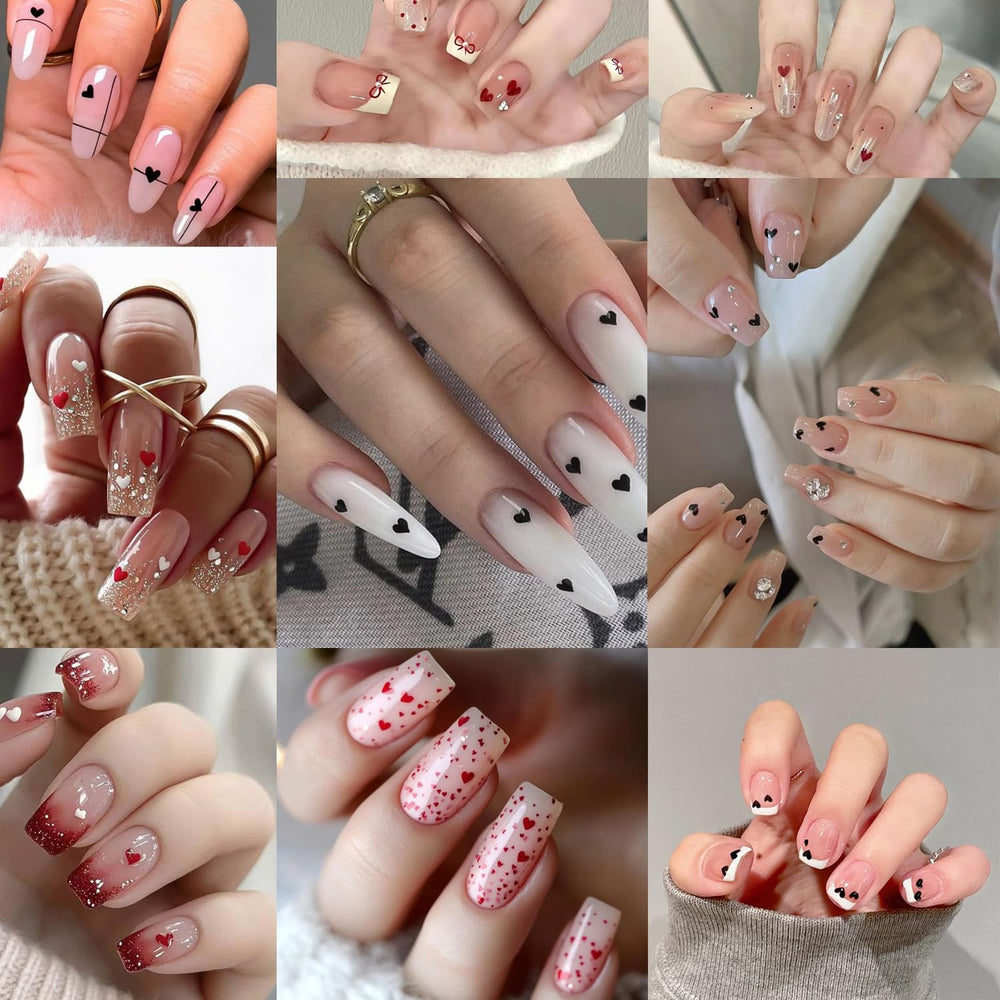BSBTBZ Pegatinas de corazón 3D, añade elegancia a la manicura.