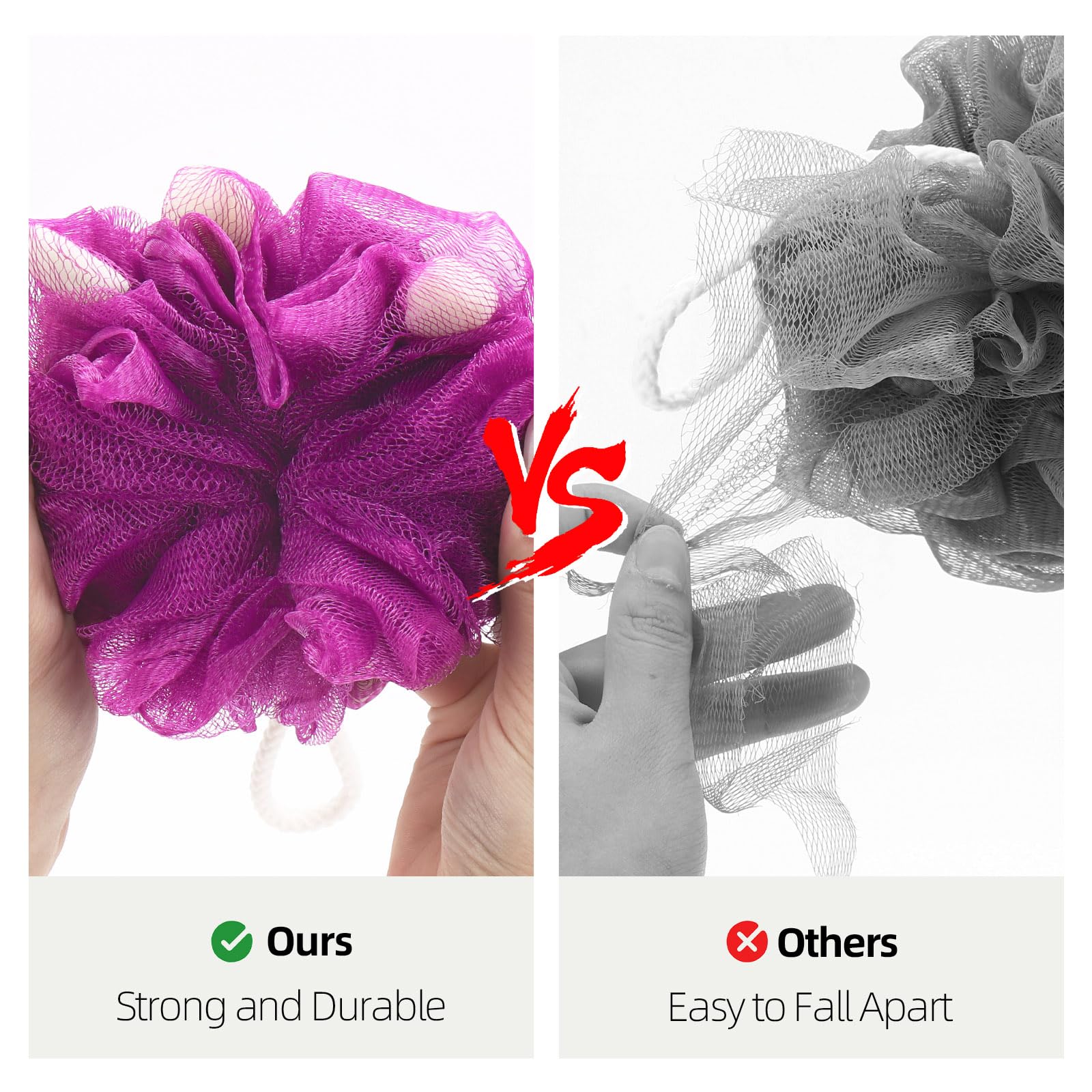BTYMS esponja de baño en colores variados para una experiencia agradable.