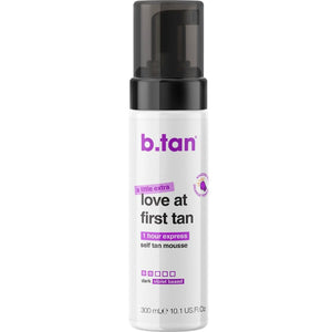 B.TAN botella mousse base violeta para rostro y cuerpo, bronceado uniforme.