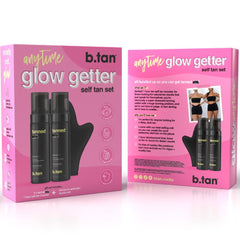 b.tan caja-regalo-bronceador-oscuro: presentación elegante para bronceado profundo en casa.