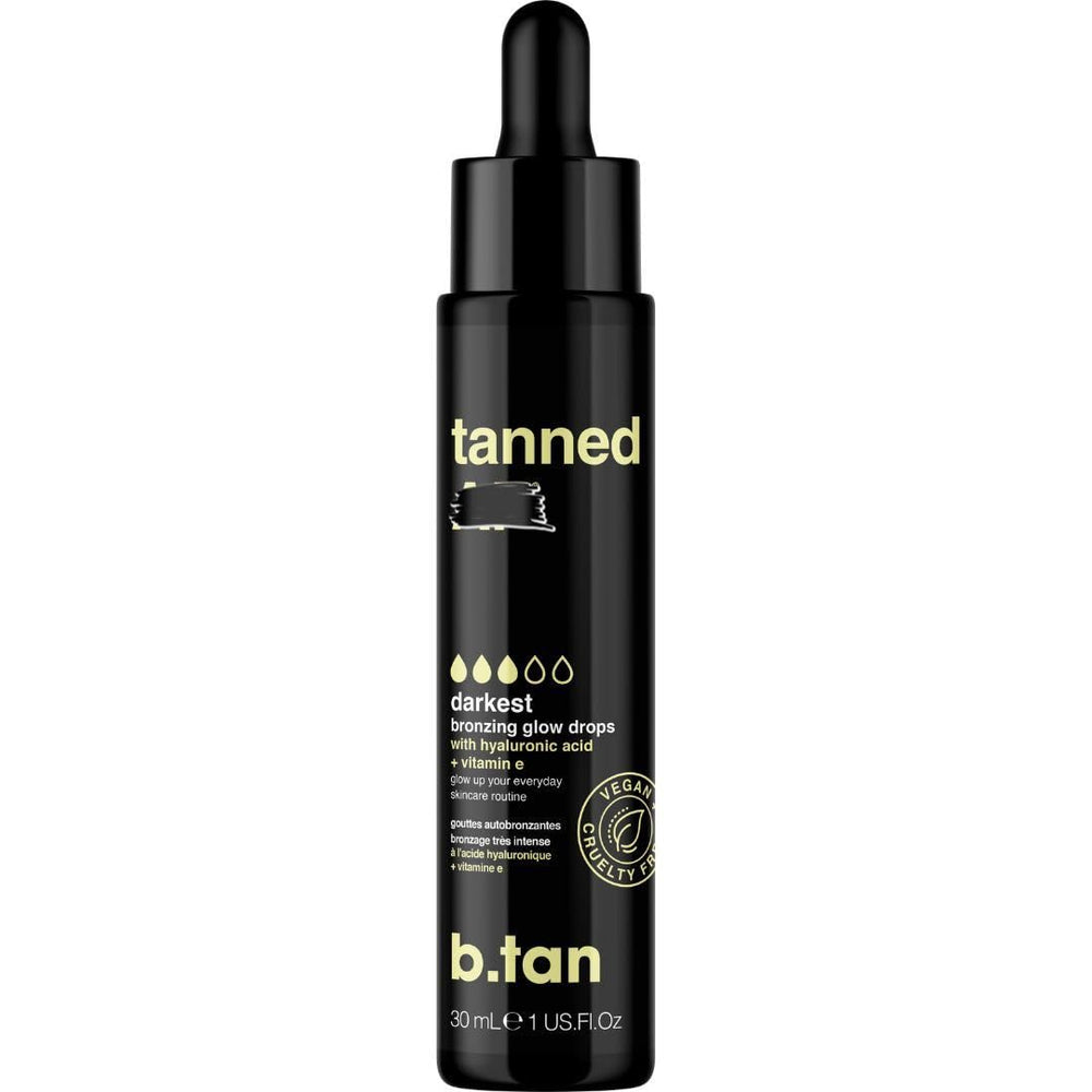 B.TAN gotas bronceadoras oscuras para rostro, bronceado suave y natural.