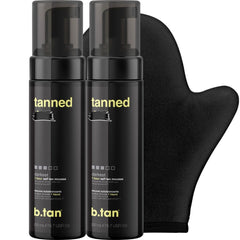 b.tan mousse-bronceadora-dos-unidades: mousse sin sol para color uniforme.