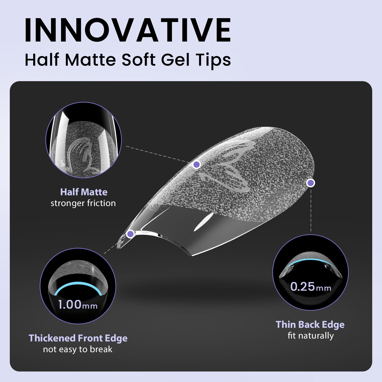 BTArtbox tips claras mate, acabado natural para uñas discretas.