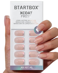 BTArtbox uñas postizas de 32 piezas para manicura rápida y duradera.