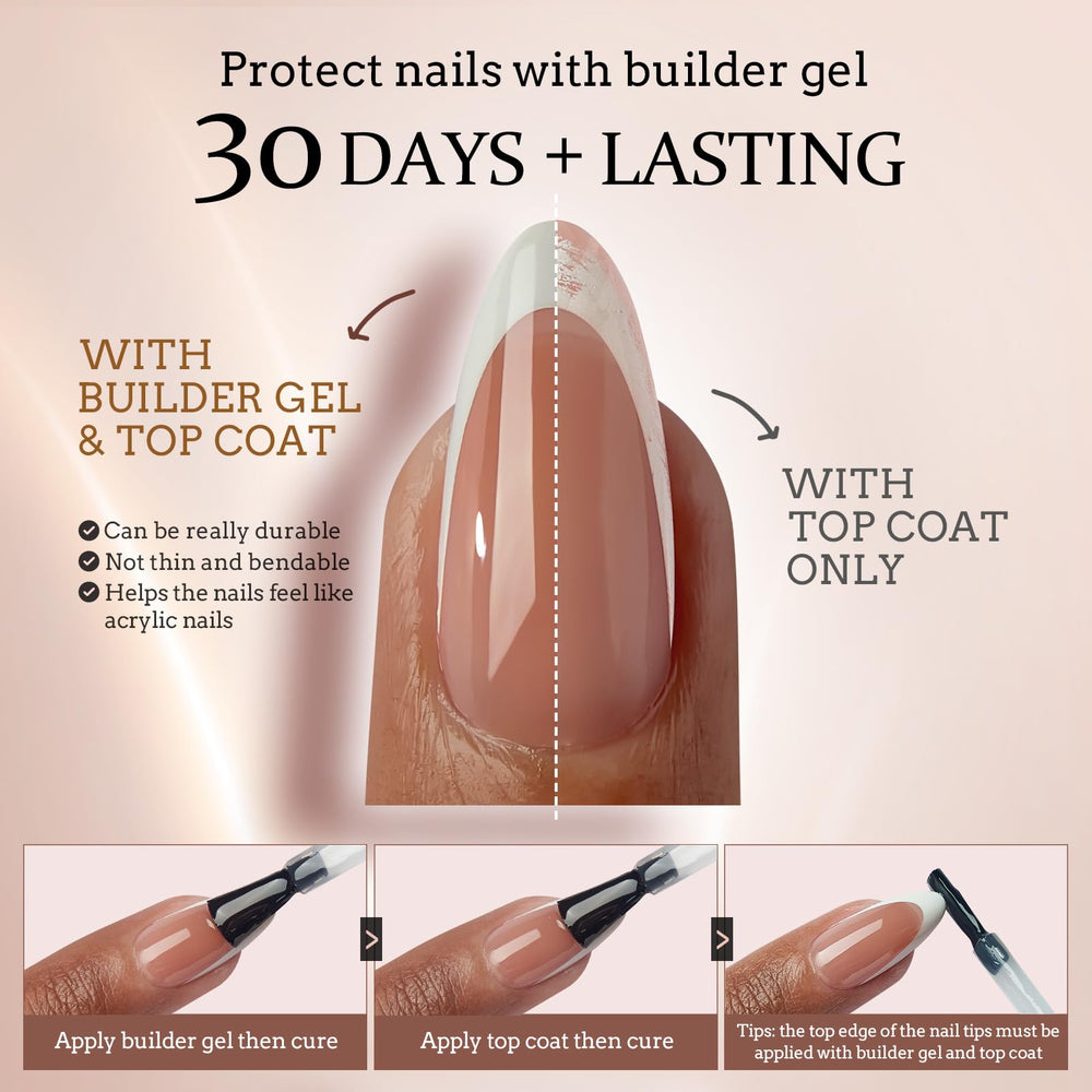 BTArtboxnails Confort: uñas falsas con ajuste suave para uñas planas y curvas.