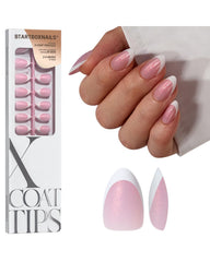 BTArtboxNails Frances base rosa brillo: manicura clásica rápida y elegante.