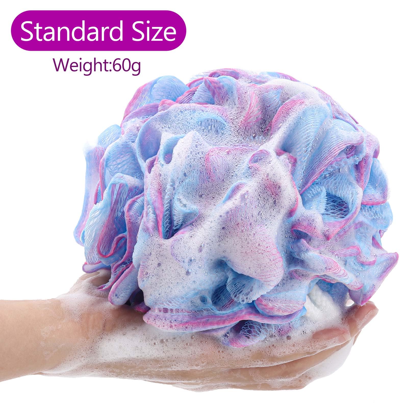 BTYMS esponja de baño 60 g, tamaño cómodo