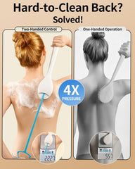BUBBLEDANCE mango antideslizante ergonómico para uso seguro en ducha