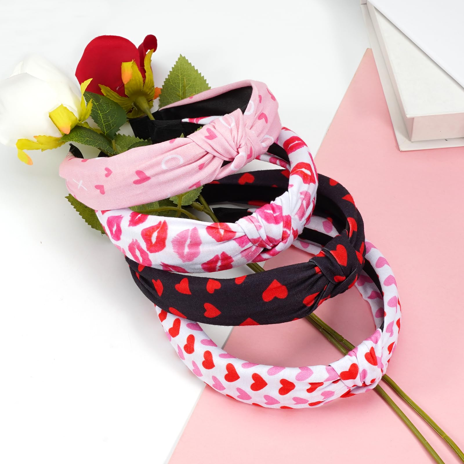 Budsmile valentines headbands nudo ancho para varios peinados estables