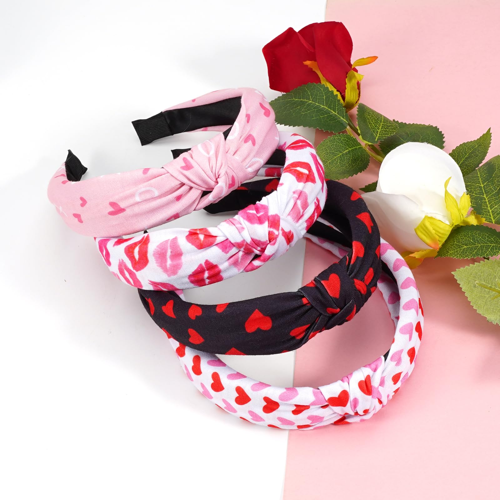 Budsmile valentines headbands regalo perfecto con 4 piezas