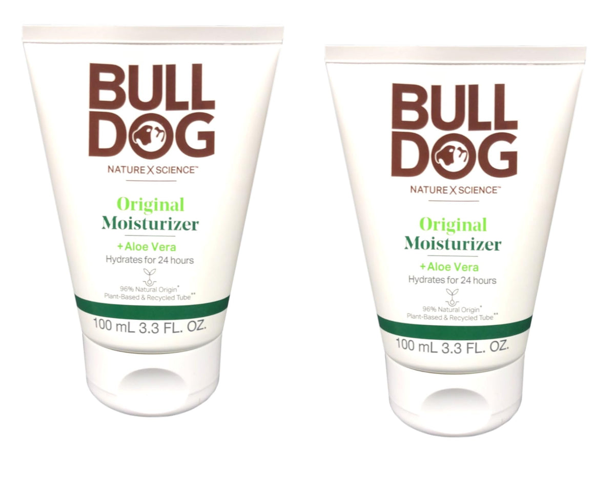 Bulldog Hidratante Original para Hombres con Aloe vera, botella de 97 ml, hidratación diaria.