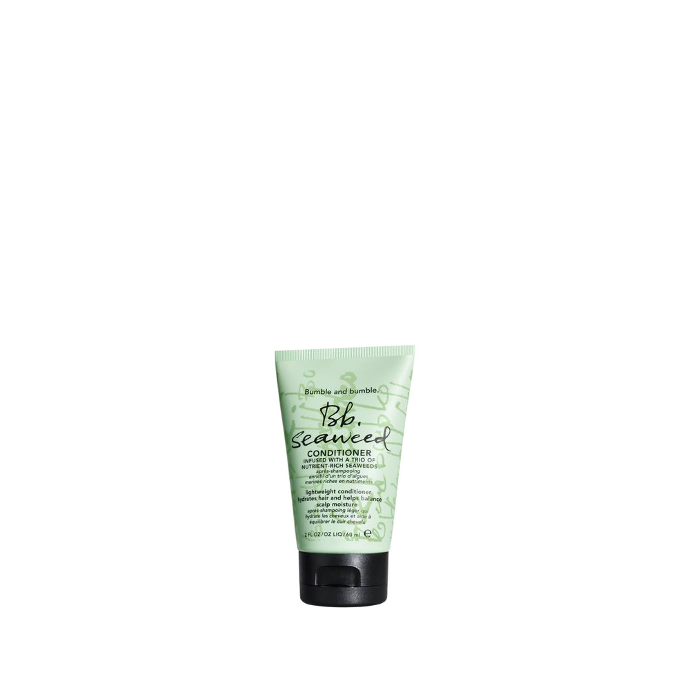 Bumble and bumble Seaweed Conditioner, botella, acondiciona sin pesadez para cabellos finos.