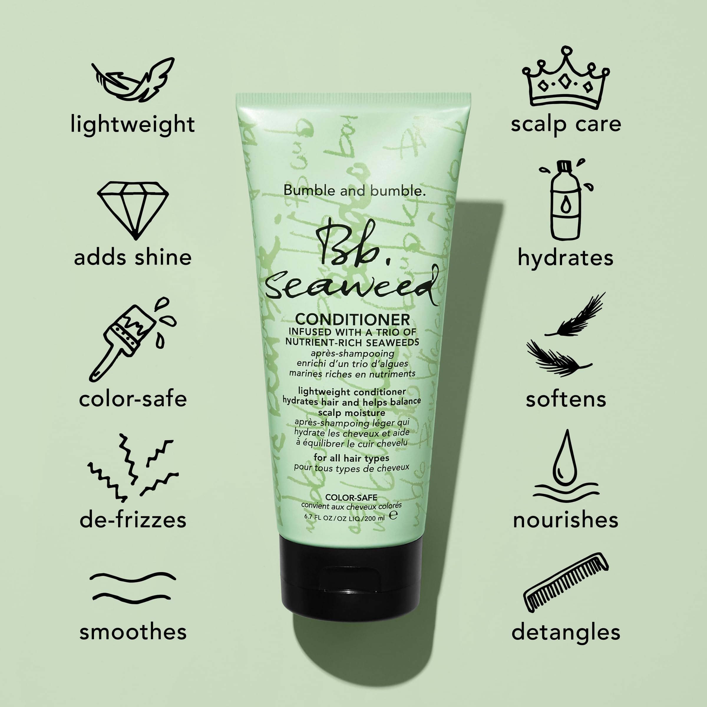 Bumble and bumble Seaweed Conditioner, fragancia fresca ideal para uso diario.