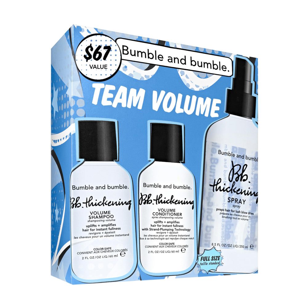 Juego regalo Bumble and bumble, tres piezas presentadas en estuche listo para regalar.