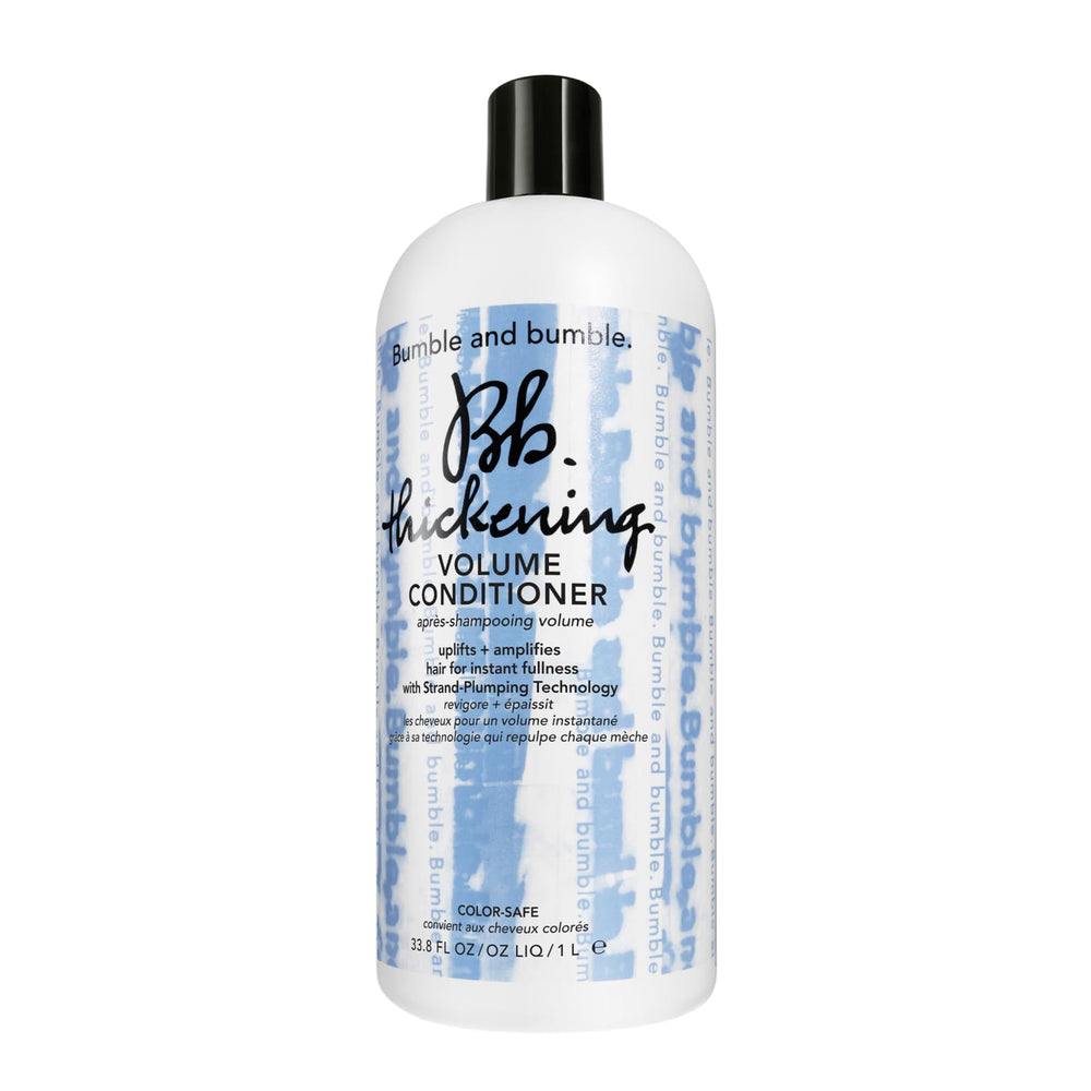 Bumble and bumble Acondicionador engrosante, botella visible, aporta plenitud instantánea al cabello.