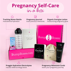 Diario de embarazo real de Bump Boxes para registrar antojos y momentos.