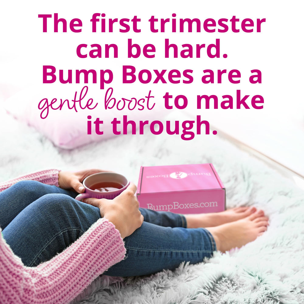 Loción energizante orgánica de Bump Boxes para hidratar la piel sensible.