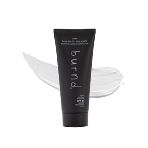 Burnd SPF41 protección invisible en la piel, sin residuo blanco.
