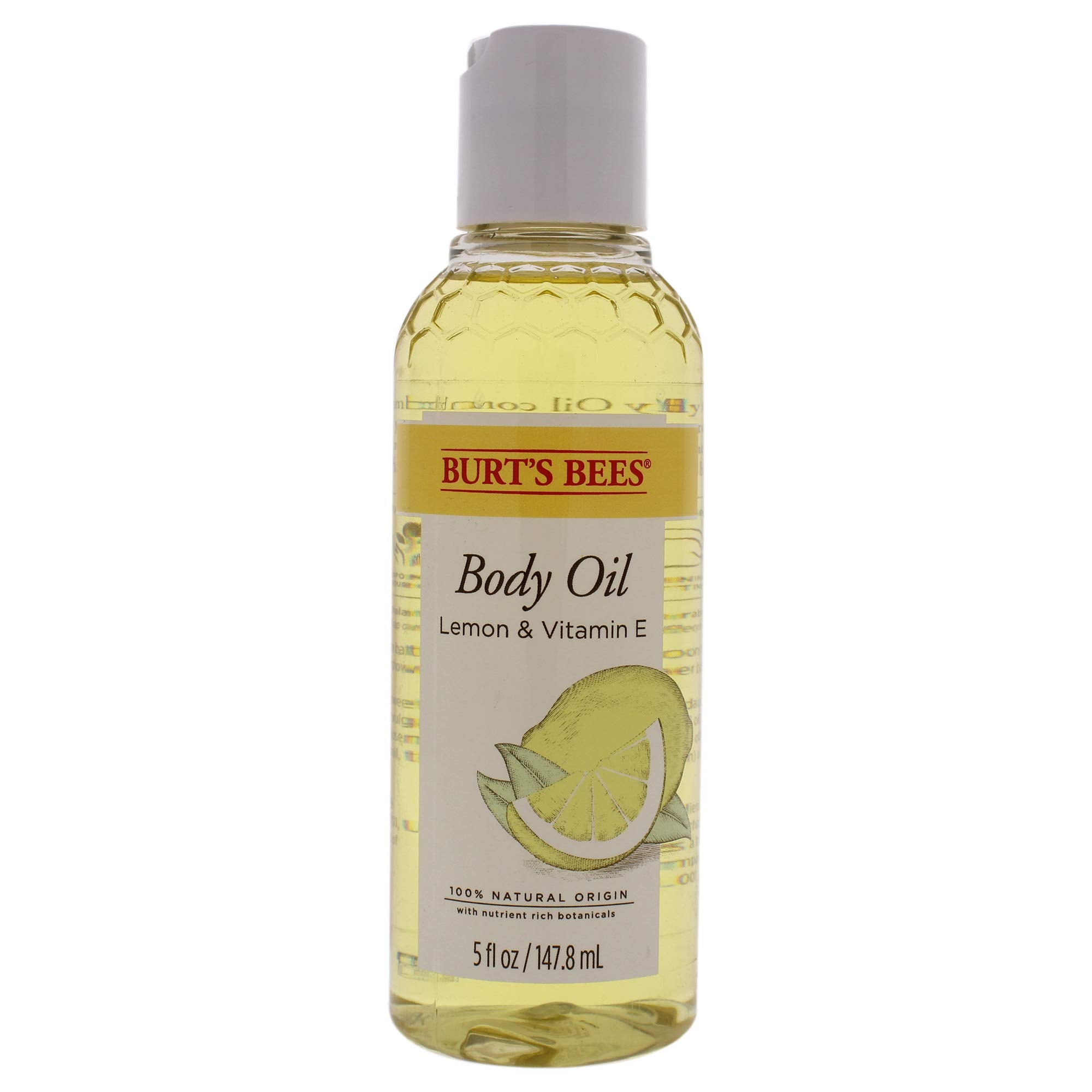Burts Bees Aceite corporal limón y vitamina E con textura sedosa para piel suave