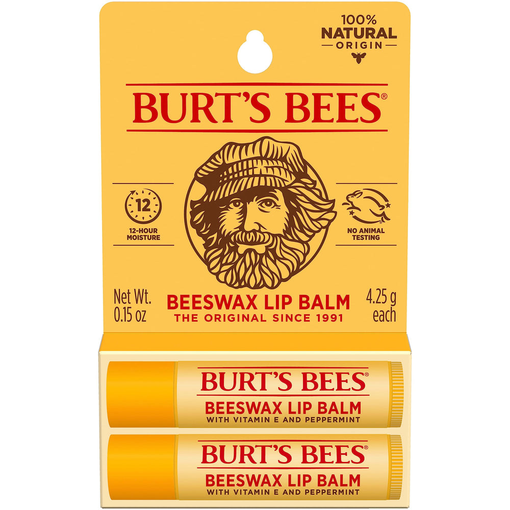 Burt's Bees balsamo labial Original con cera de abejas, suaviza labios secos.