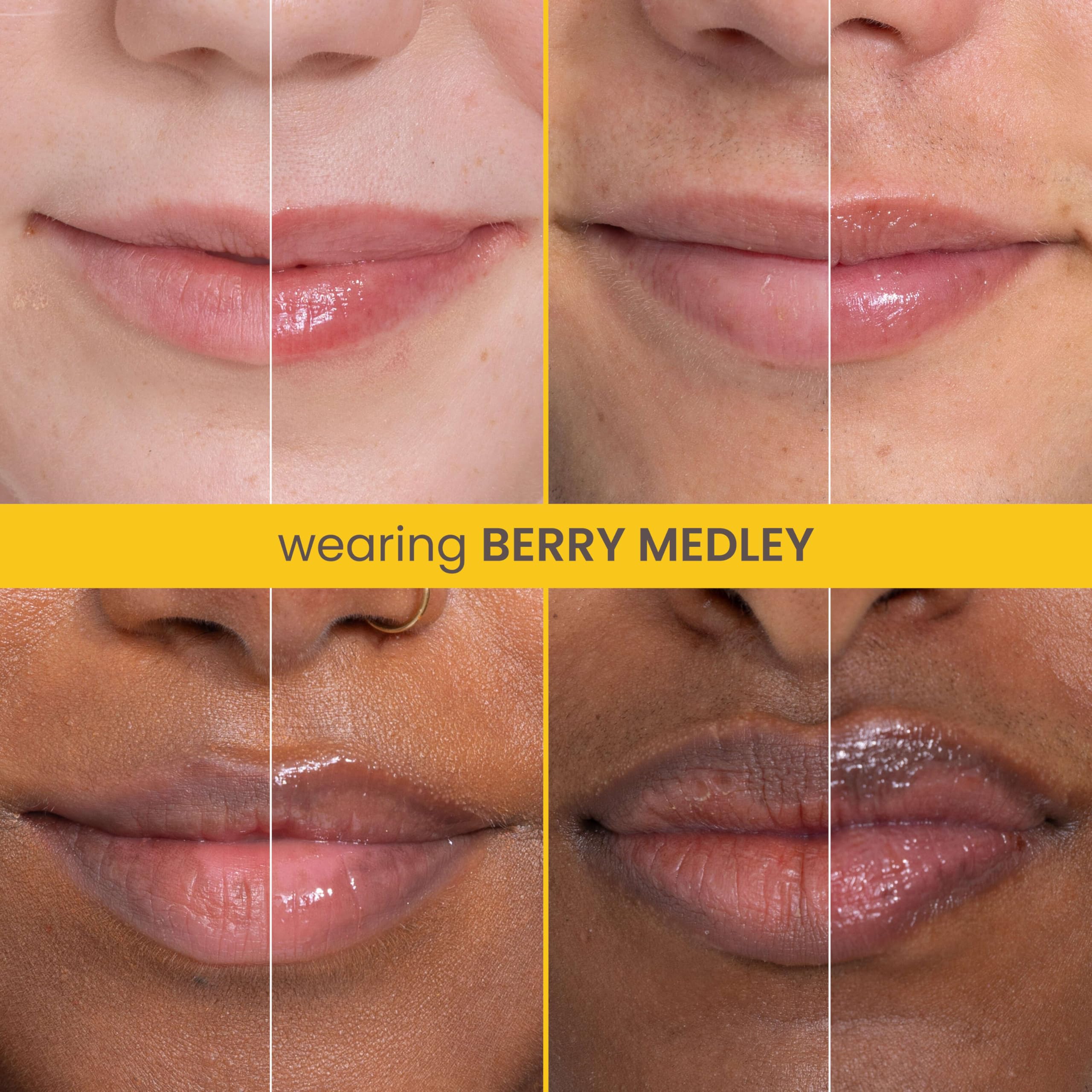 Berry Medley contiene manteca de karité y cacao para hidratación suave