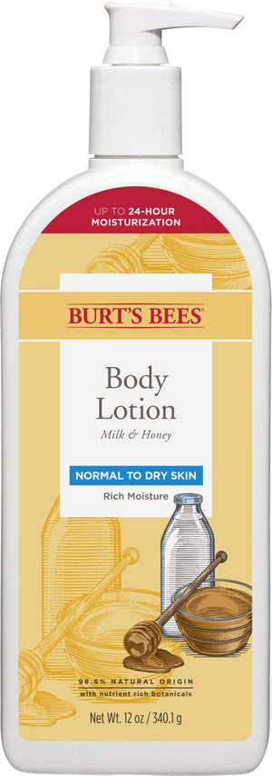 Burt's Bees Crema corporal normal a seca con leche y miel, hidrata suavemente la piel.