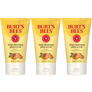 Burt's Bees exfoliante poros durazno y corteza de sauce, limpieza profunda.