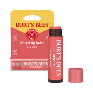Burt's Bees Hibiscus tinte labial bálsamo tubo: bálsamo hidratante con color natural.