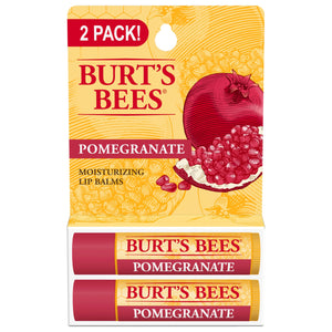 Burt's Bees Labial granada, dos tubos, hidratación suave y color natural