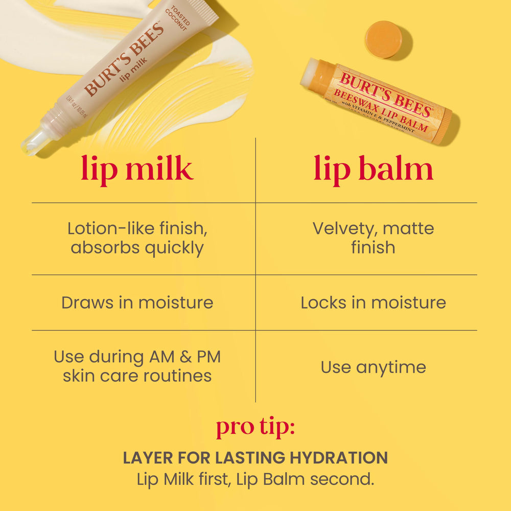Leche de almendra en Lip Milk Toasted Coconut para suavizar labios.