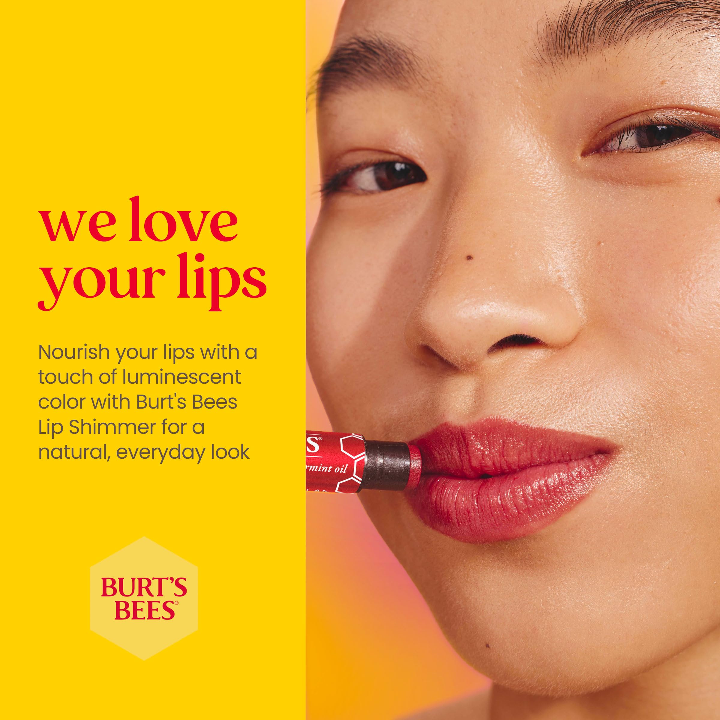 Burt's Bees Cereza, manteca de karité y aceites para labios nutridos.
