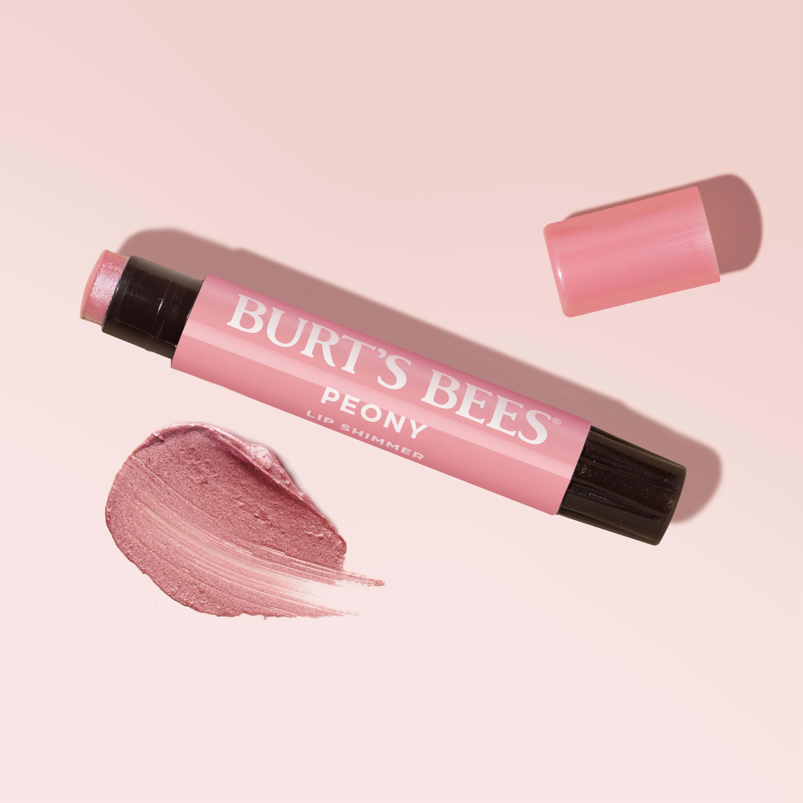 Burt's Bees Lip Shimmer Peony brillo instantáneo para labios.